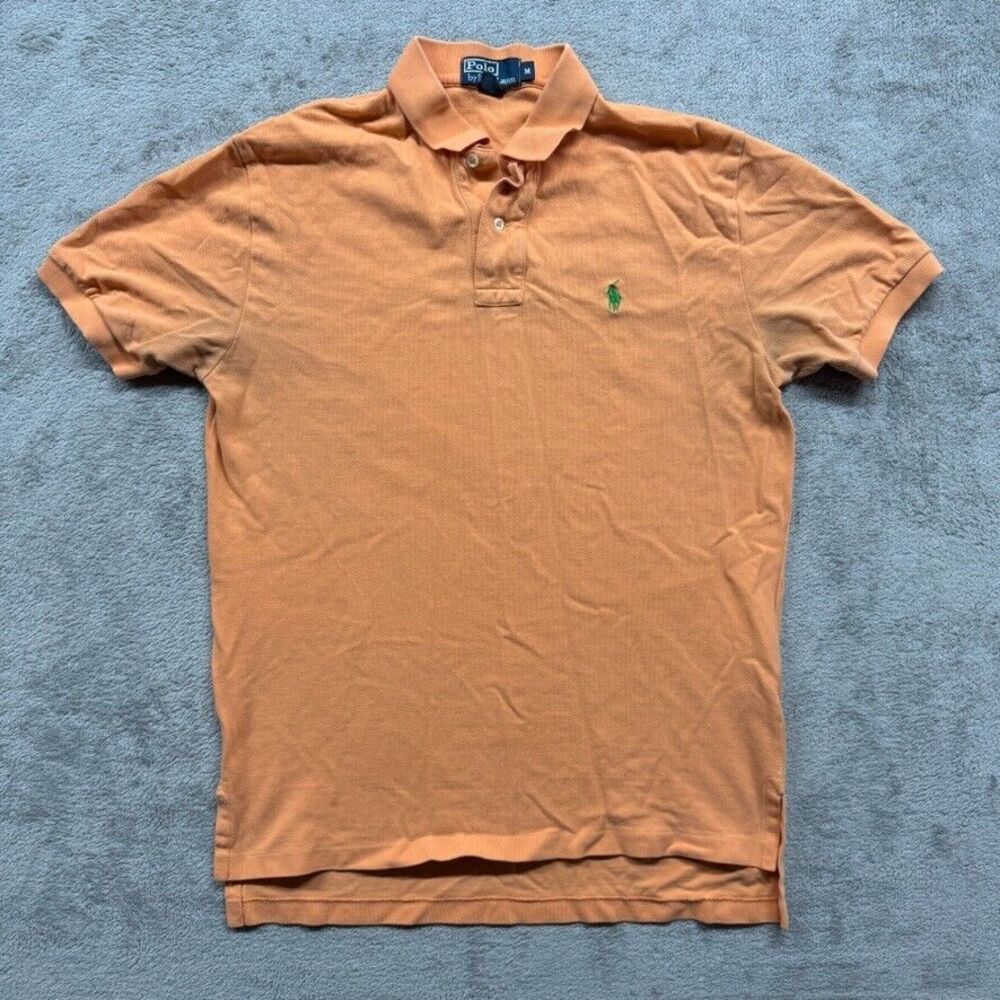 Polo Ralph Lauren Polo Shirt Mens Medium Orange Short Sleeve